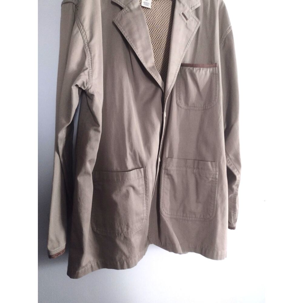 Travelsmith XXL Mens Cotton Safari Sport Jacket Coat Suede Elbow Patches 2XL - Picture 3 of 15